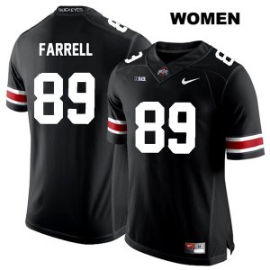 Women's NCAA Ohio State Buckeyes Luke Farrell #89 College Stitched Authentic Nike White Number Black Football Jersey DF20G13QU